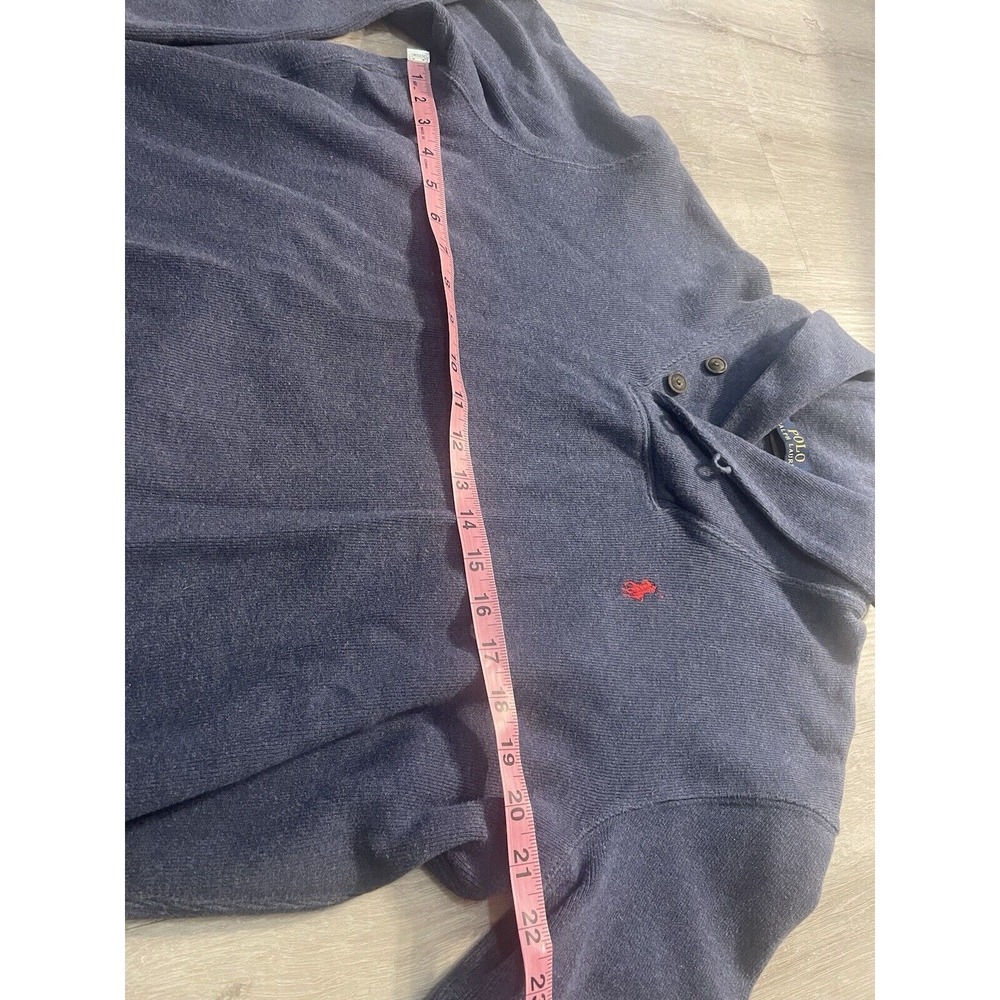 POLO RALPH LAUREN Men Funnel Neck Jumper Pullover Sweater Size M Blue - Picture 4 of 10